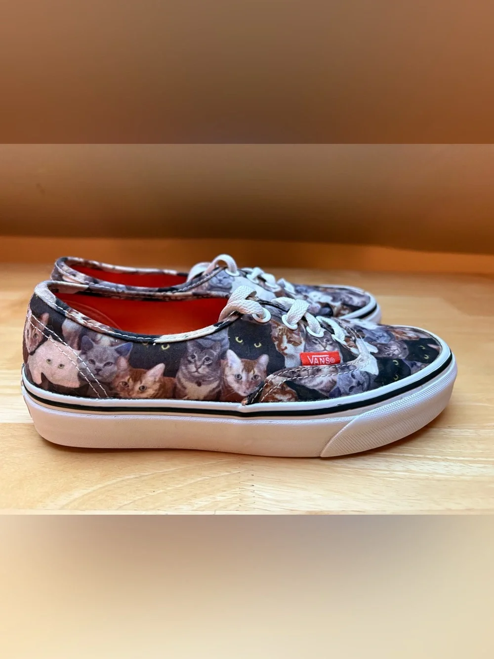 Vans ASPCA Cat Pattern Canvas Sneakers - Women's Sz 5.5